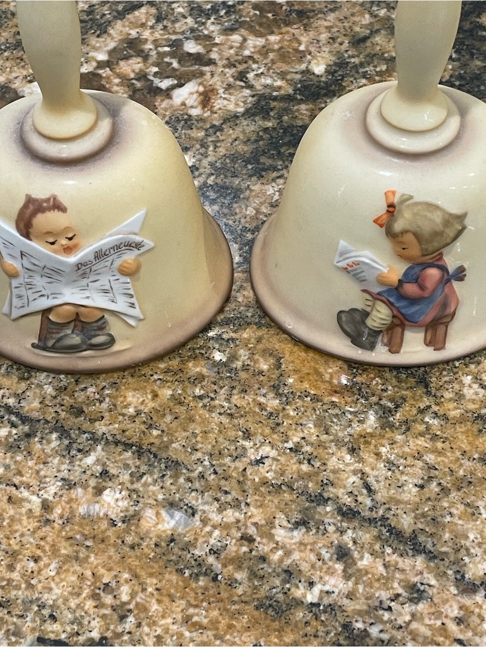 Goebel Hummels Vintage Set of Decorative Porcelain Bells with Children Motifs